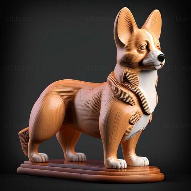 3D модель Вельш коргі собака (STL)